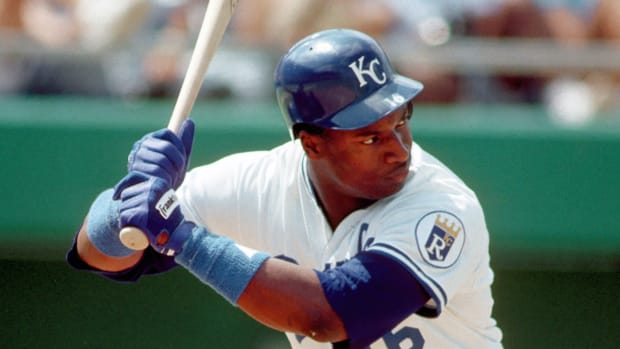 Unknown date; Kansas City, MO; USA, FILE PHOTO; Bo Jackson of the Kansas City Royals during the 1990 Season at Royals Stadium.